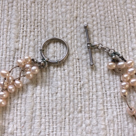 Pink pearl and smoky crystal necklace, bracelets and earrings. - Picture 7 of 11
